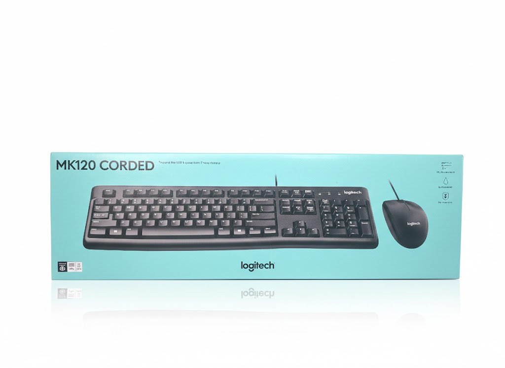 Logitech MK120 Wired Desktop Combo – Durable, Spill-Resistant Keyboard and High-Definition Optical Mouse